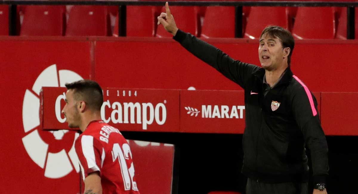 Lopetegui, durante el encuentro frente al Athletic.