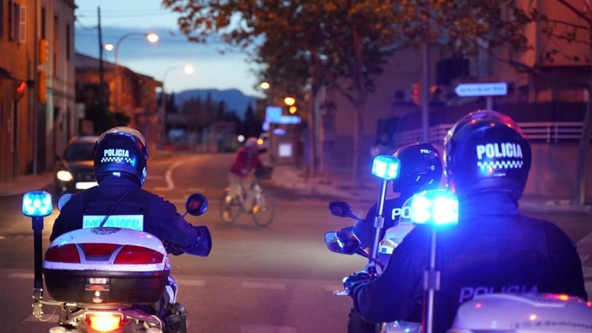 Motoristas de la Policía Local de Palma.