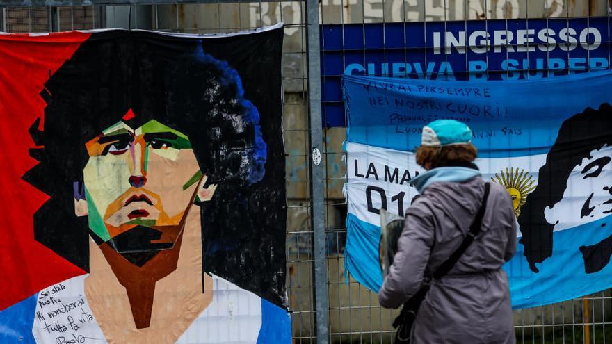 Mural en memòria de Maradona a Itàlia