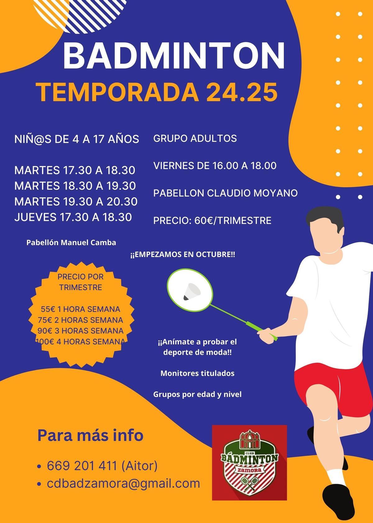 Grupos escolares del Bádminton Zamora