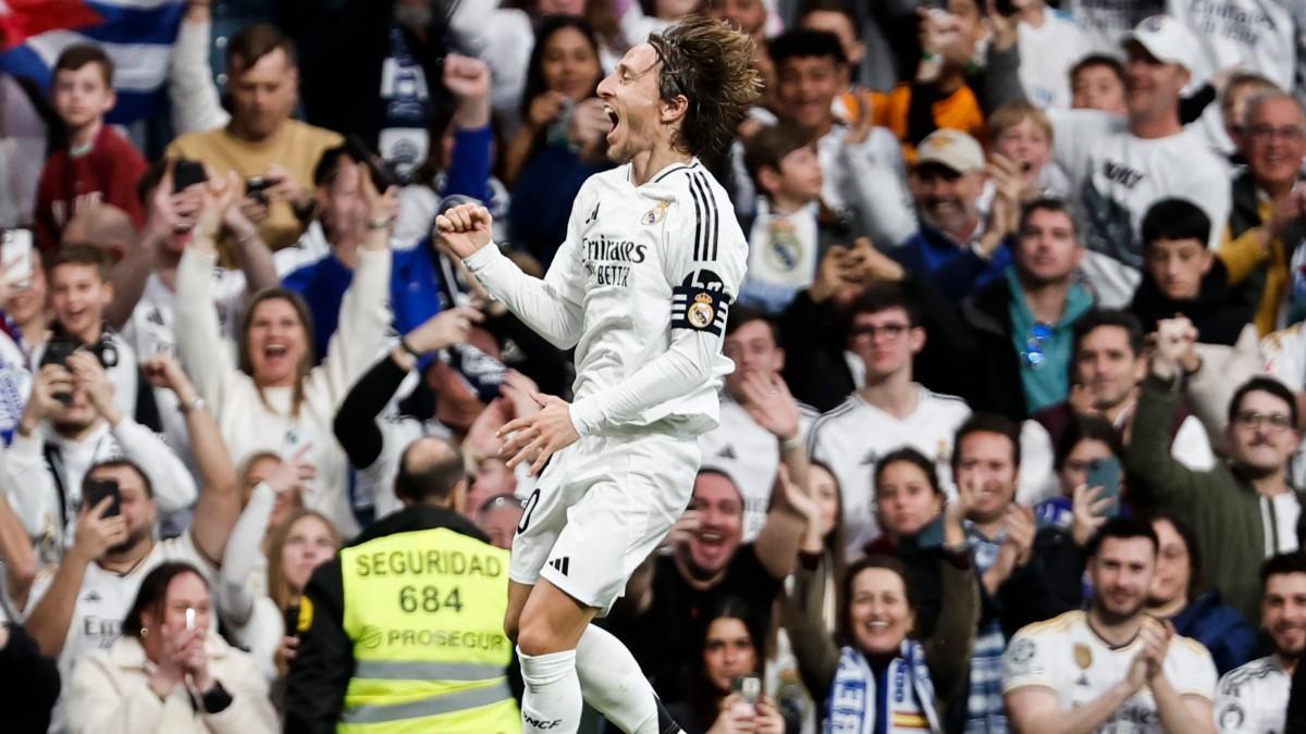 Modric en plena celebración