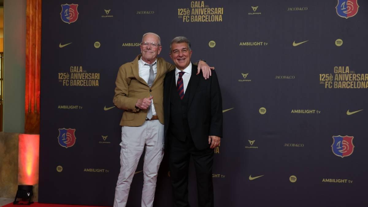 Laporta, junto al director de Luz de Gas Fede Sardà