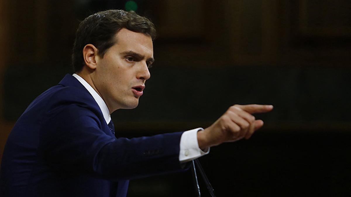 Albert Rivera en el debat d’investidura: Ni volem immobilisme ni populisme.