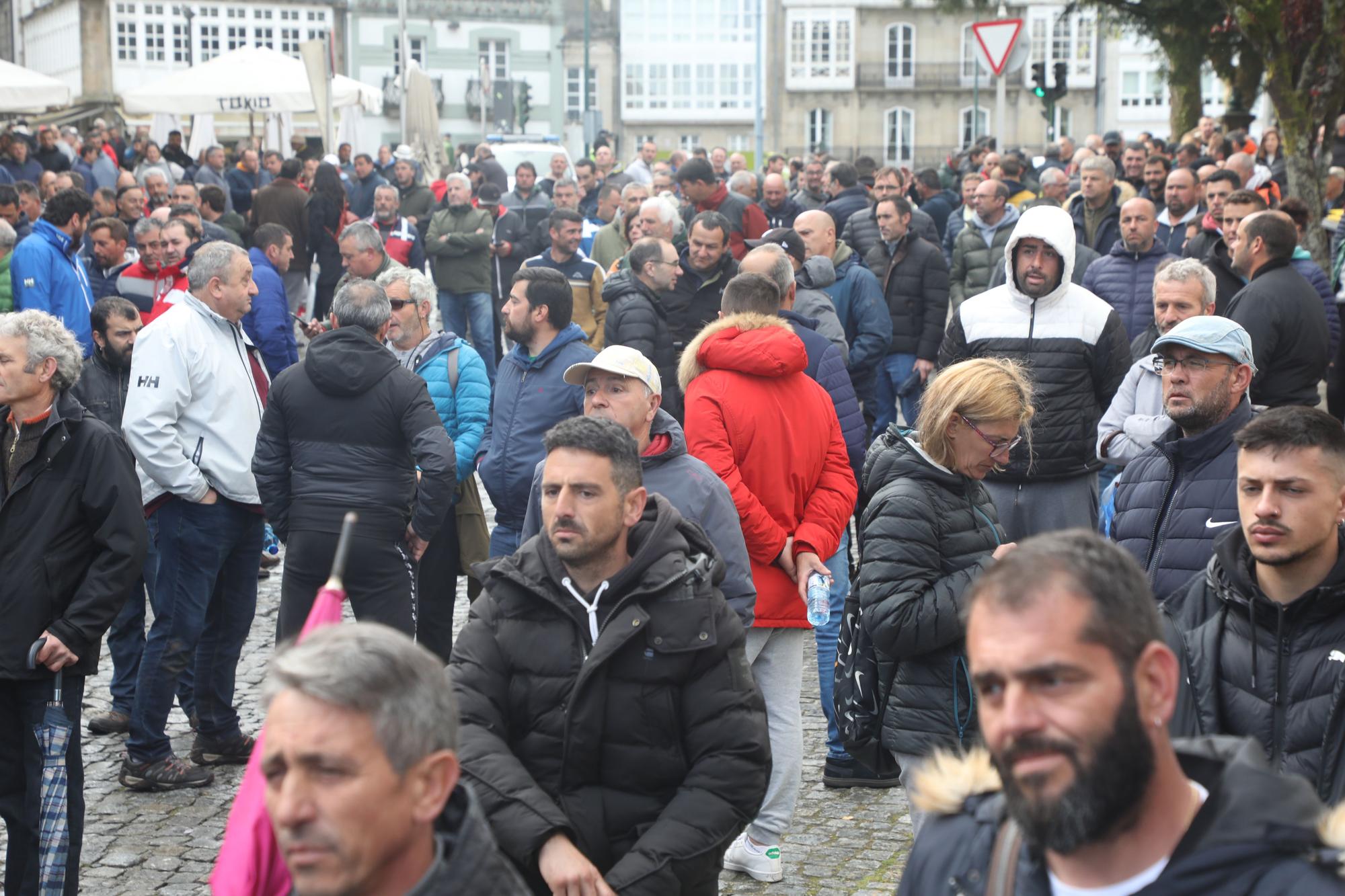 Carga policial en la protesta de bateeiros en Santiago