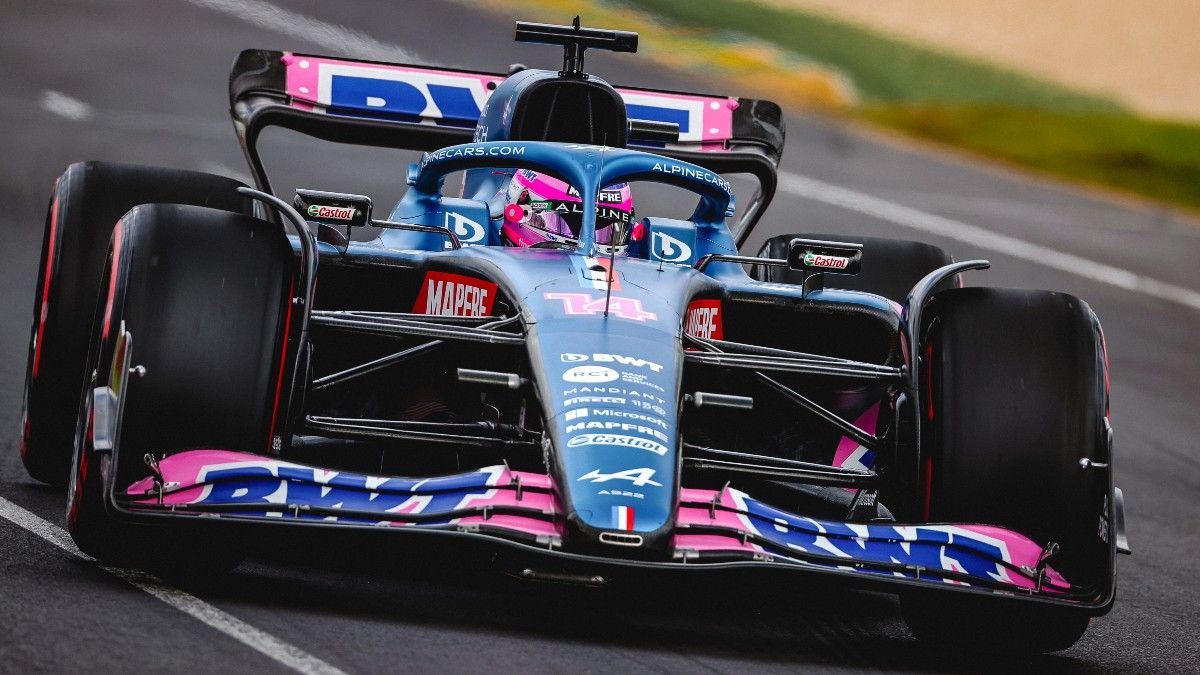 Fernando Alonso en el Alpine durante el GP de Australia de F1