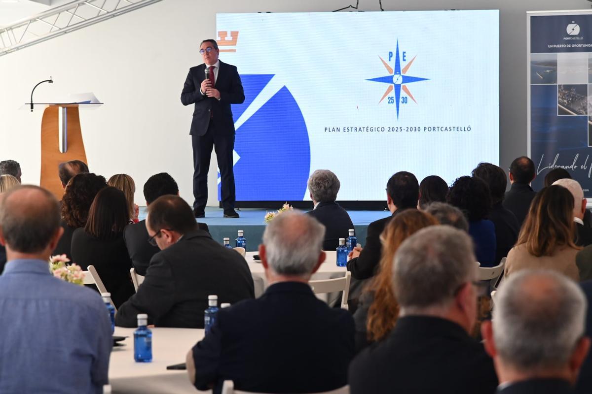 Rubén Ibáñez, durante la presentación del Plan Estratégico de PortCastelló 2025-2030