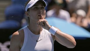 Paula Badosa, en el Open de Australia.