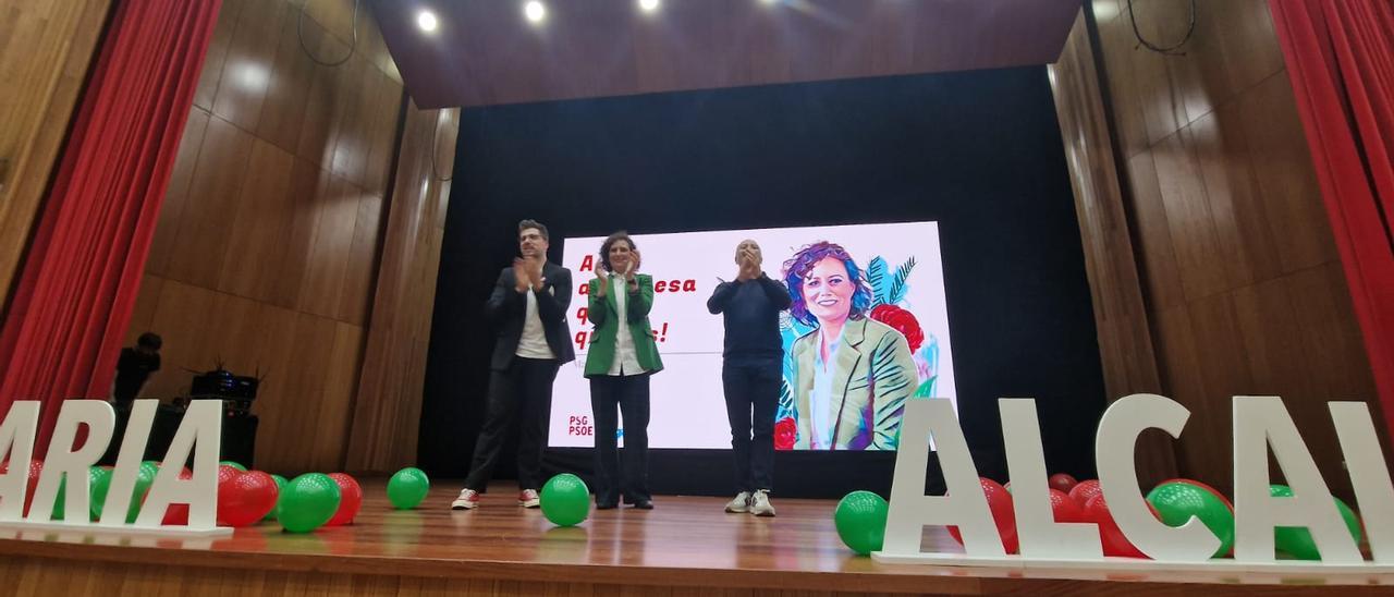 La presentación de la candidatura socialista de Valga, esta tarde.