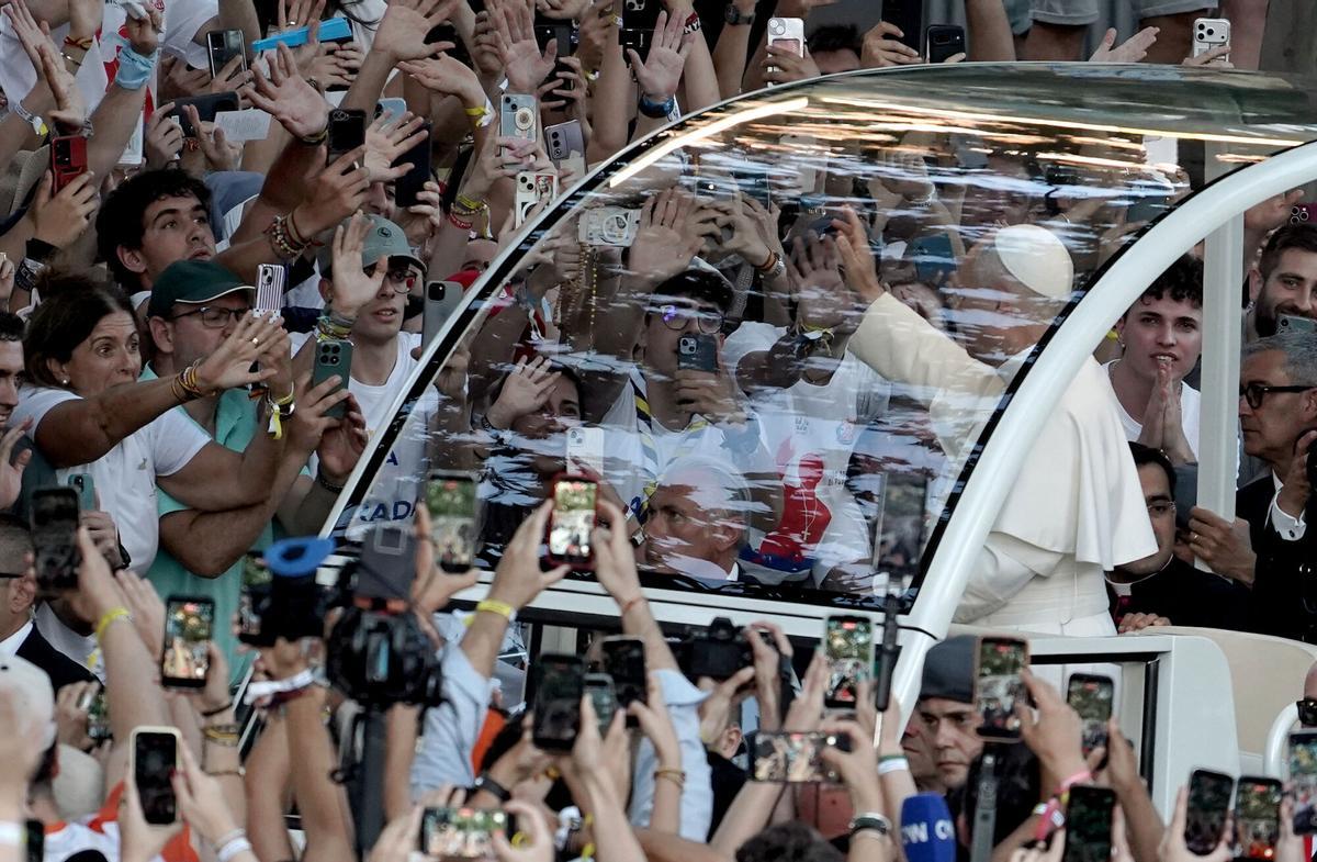 Madrid. 06.06.2026. El Papa León XIV en la Plaza de Lima