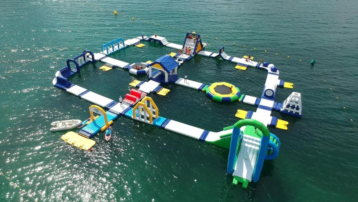 Vista del aquapark de Marín que abrirá el sábado 28 de junio.