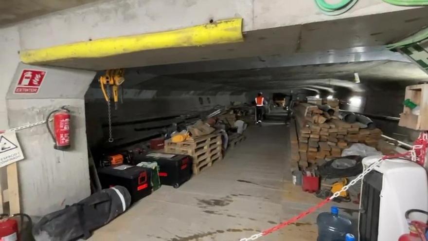 Visita interior de las obras del Viaducto del Guiniguada