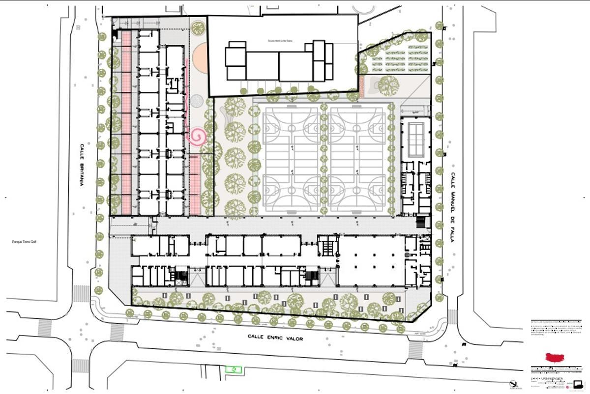 Plano del futuro CEIP La Almadraba.