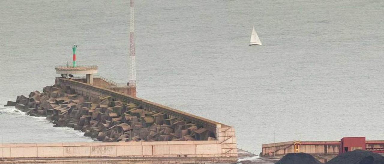 Carbón almacenado en el puerto de El Musel.