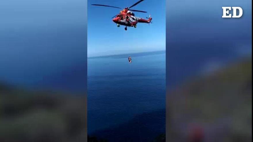 Espectacular rescate en una ladera de Gran Canaria