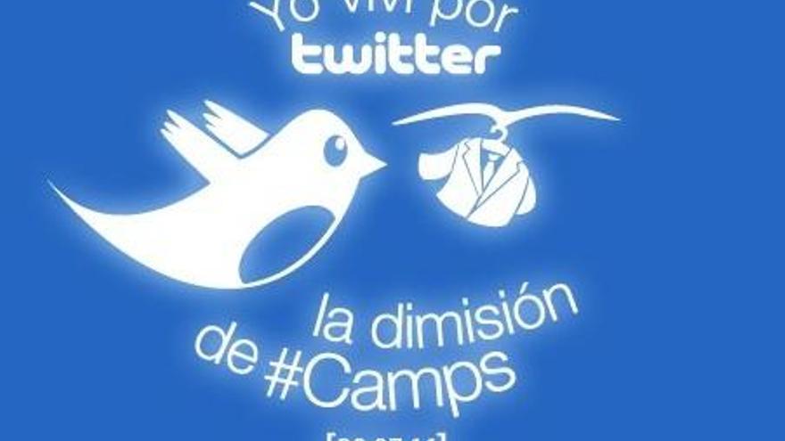 Detalle de la camiseta sobre la dimisión de Camps.