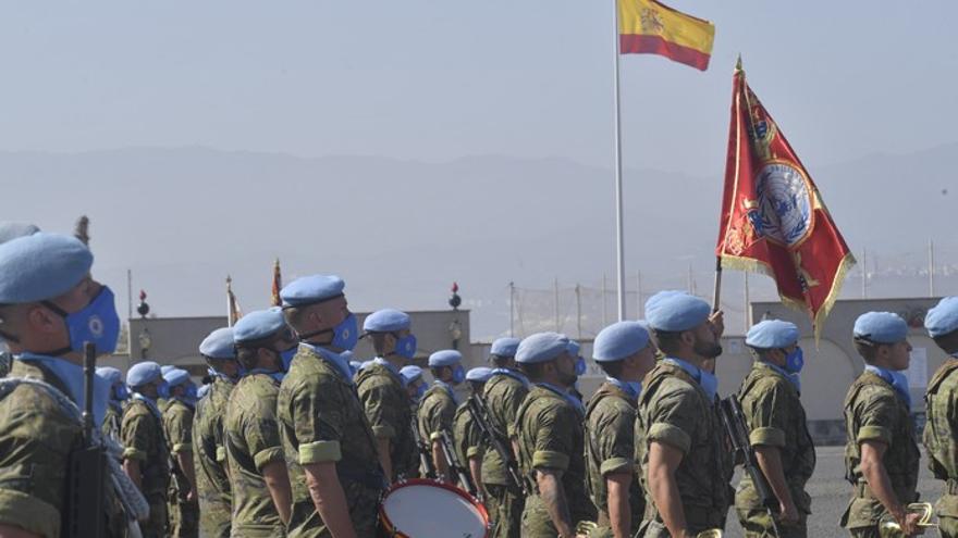 Despedida a militares que parten a Beirut en misión de Paz