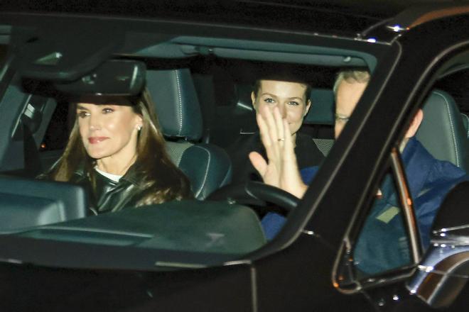 La familia real en el coche el Día de Reyes