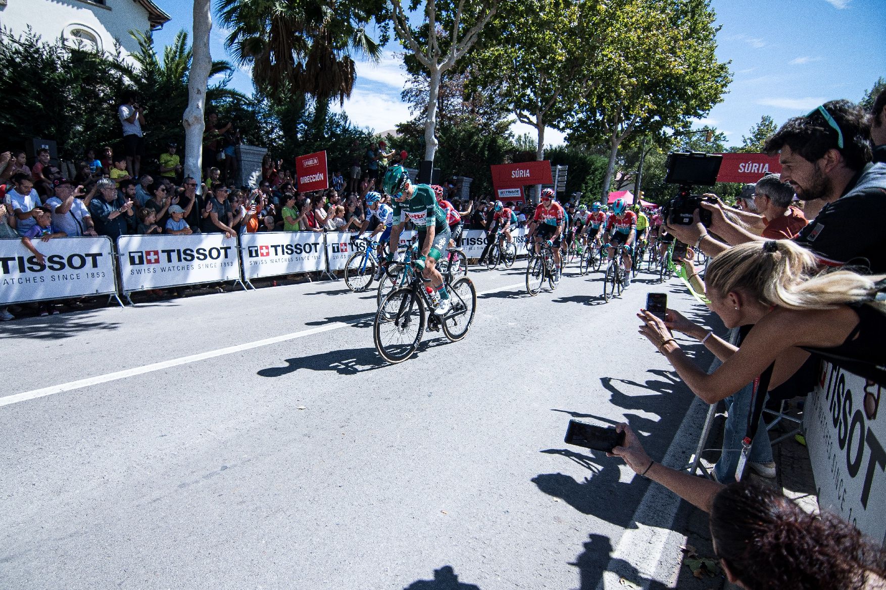 Així estat l'inici de la tercera etapa de 'La Vuelta' a Súria