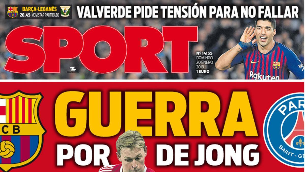 Esta es la portada de SPORT