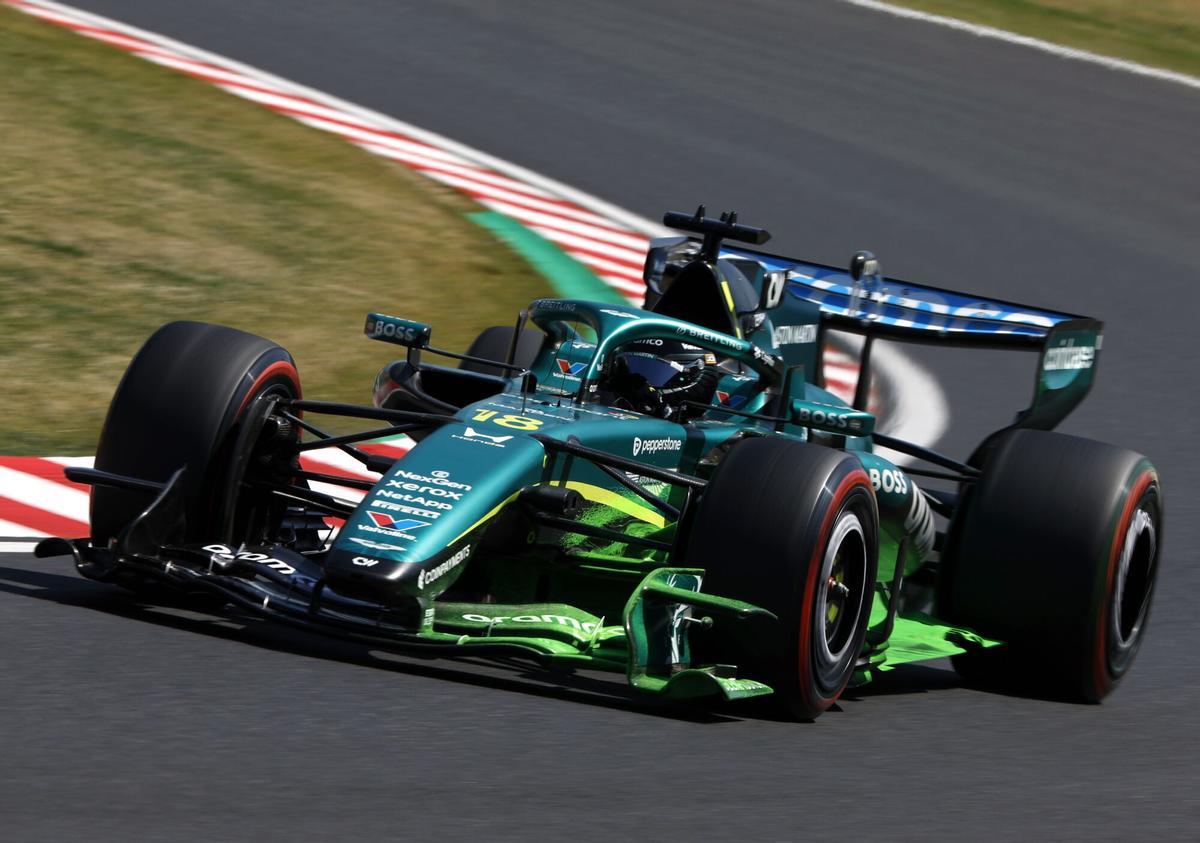 SUZUKA (Japan), 27/03/2026.- Aston Martin driver Lance Stroll of Canada in action during the first practice session of the Formula 1 Japanese Grand Prix at the Suzuka International Racing Course racetrack in Suzuka, Japan, 27 March 2026. The 2026 Formula 1 Japanese Grand Prix is held on 29 March. (Fórmula Uno, Japón) EFE/EPA/FRANCK ROBICHON