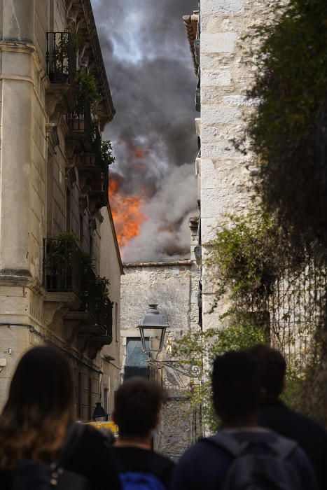 Incendi al Barri Vell de Girona