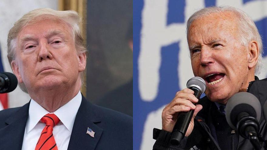 A l&#039;esquerra, el republicà Donald Trump i a la dreta el demòcrata, Joe Biden