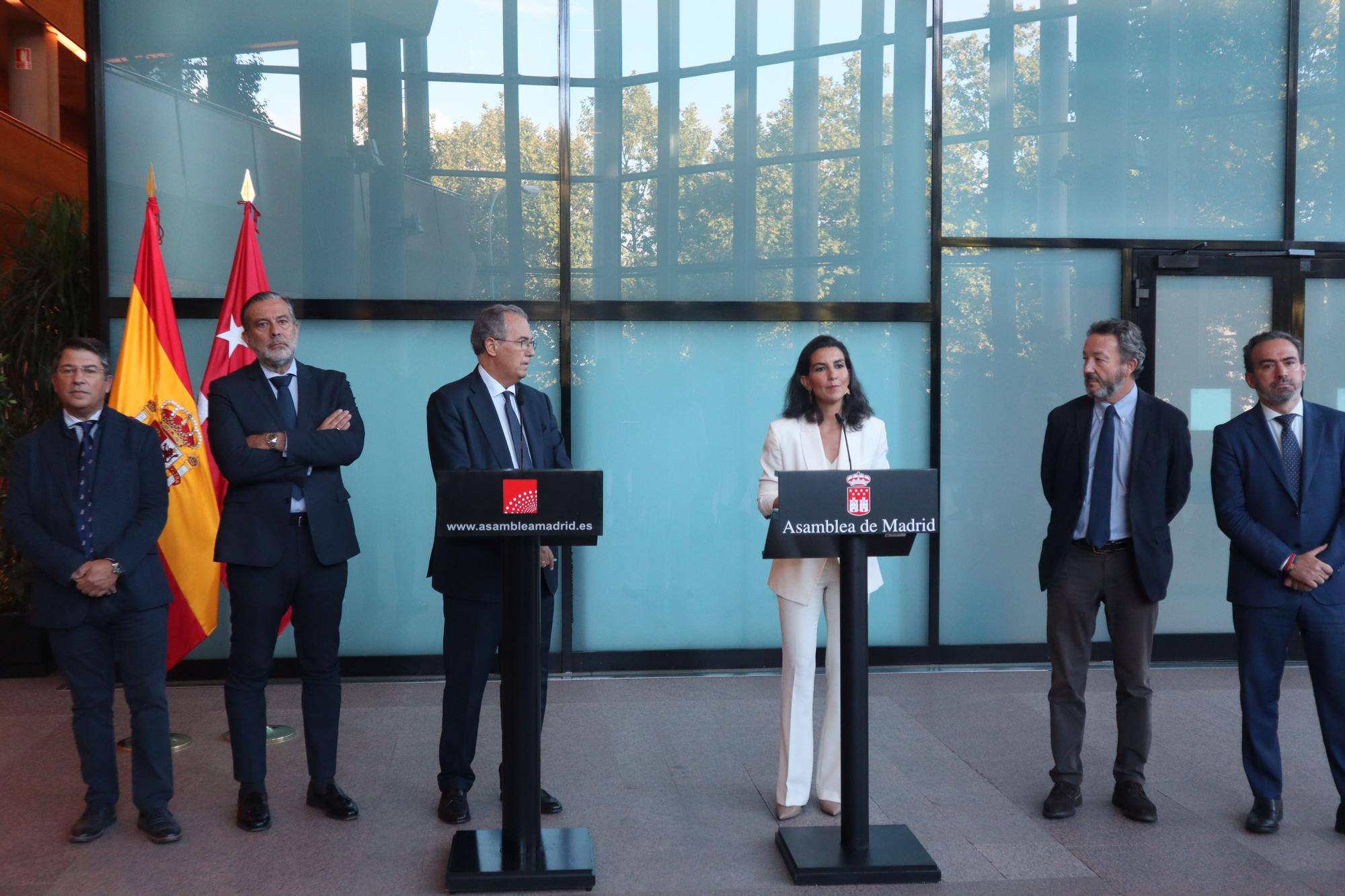 Ossorio y Rocio Monasterio acuerdo ley ómnibus Asamblea de Madrid