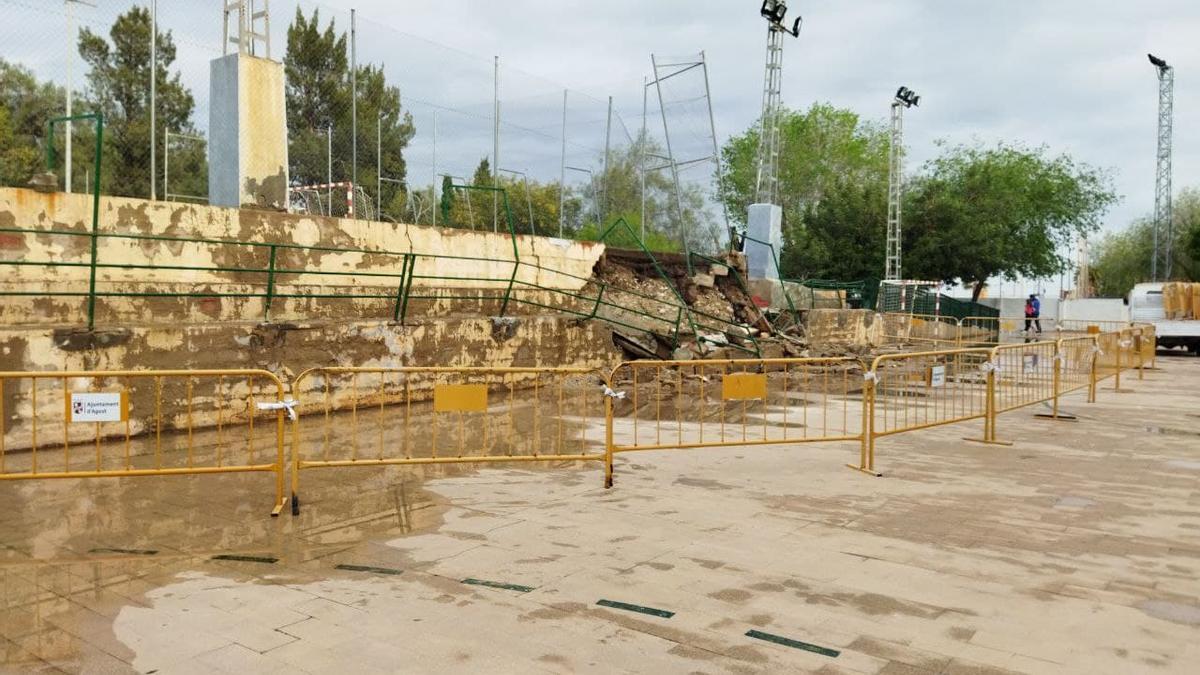 Daños en el polideportivo de Agost