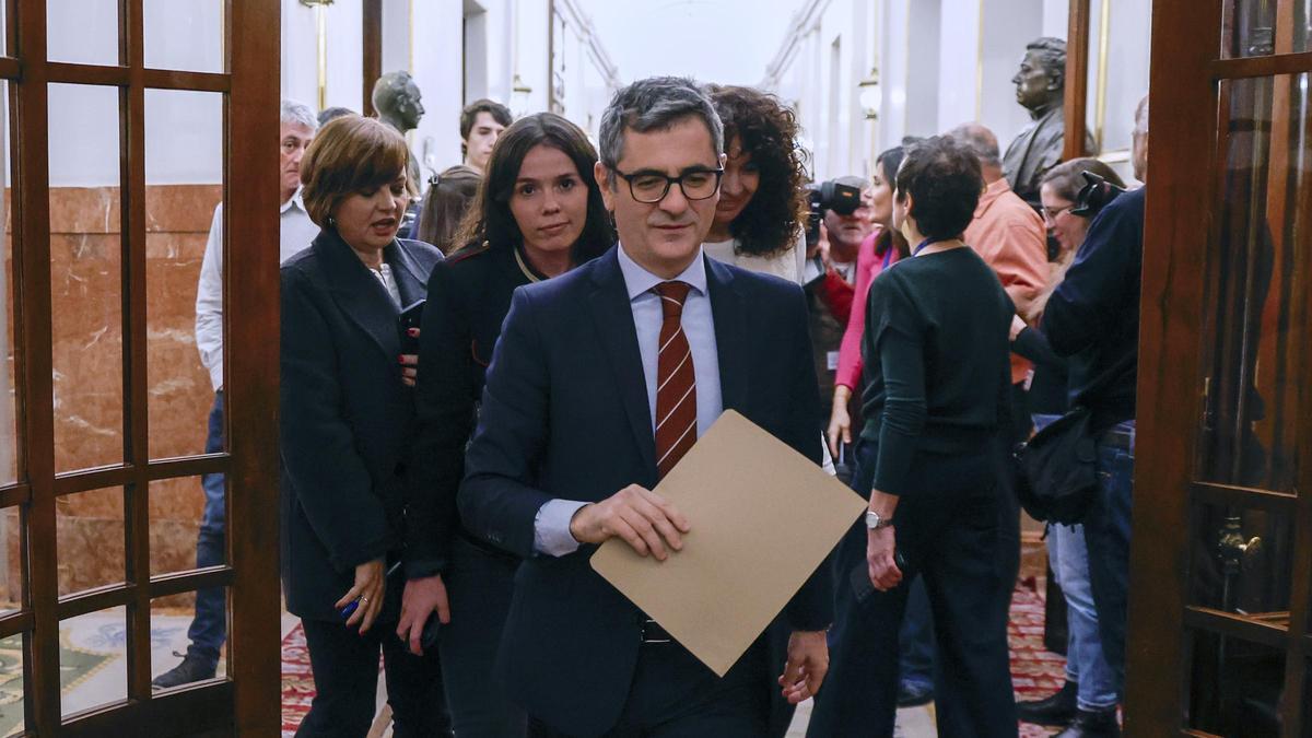 Bolaños celebra el informe del abogado de la UE porque ve la amnistía "conforme a derecho".