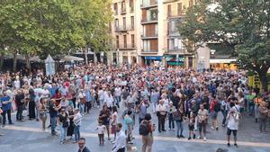 Concentración en Manresa contra la inseguridad y el incivismo.