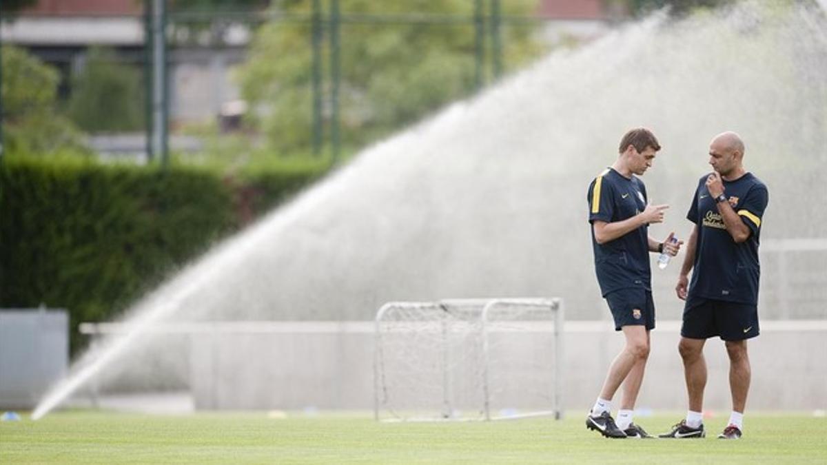 Tito Vilanova y José Ramón de la Fuente.