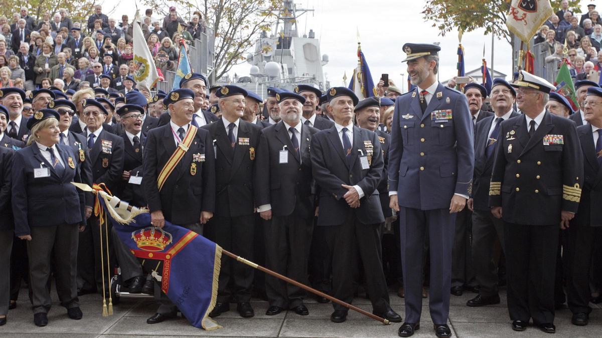 El rey, en un acto con veteranos de las Fuerzas Armadas y Guardia Civil