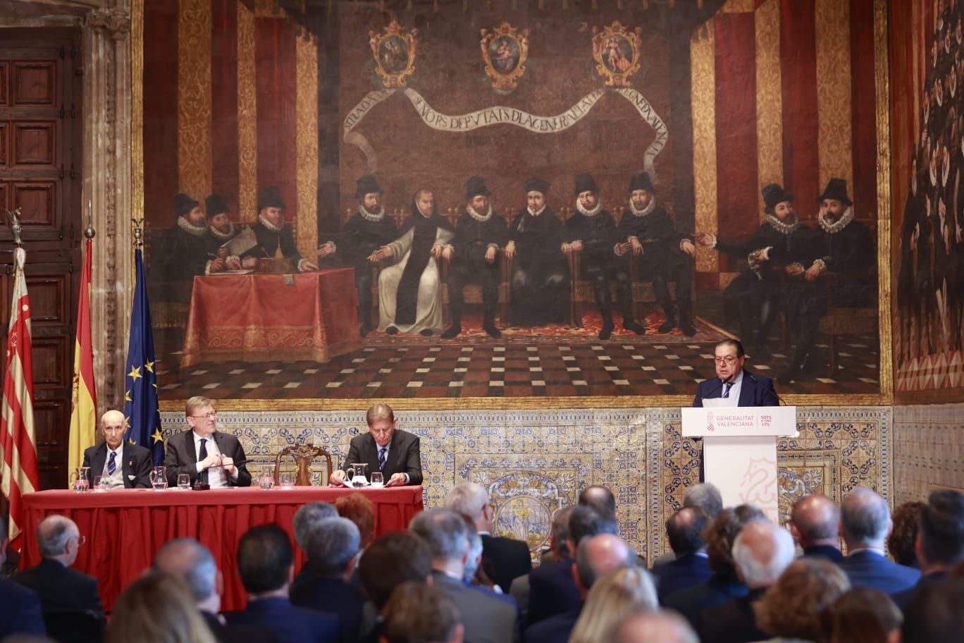 Instante de la lectura de galardonados en los Premios Rei Jaume I 2022.