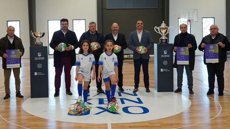 Presentación del Campeonato de España de fútbol base en Sanxenxo.