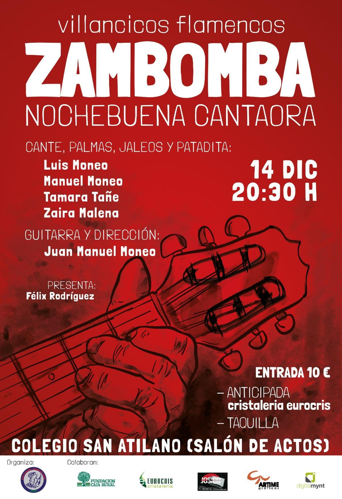 Cartel de la velada de villancicos flamencos