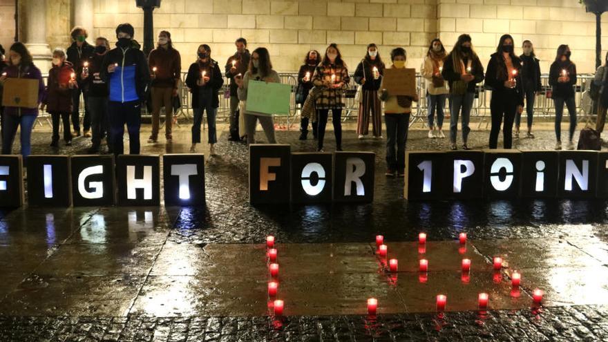 L&#039;acció de Fridays For Future a plaça Sant Jaume