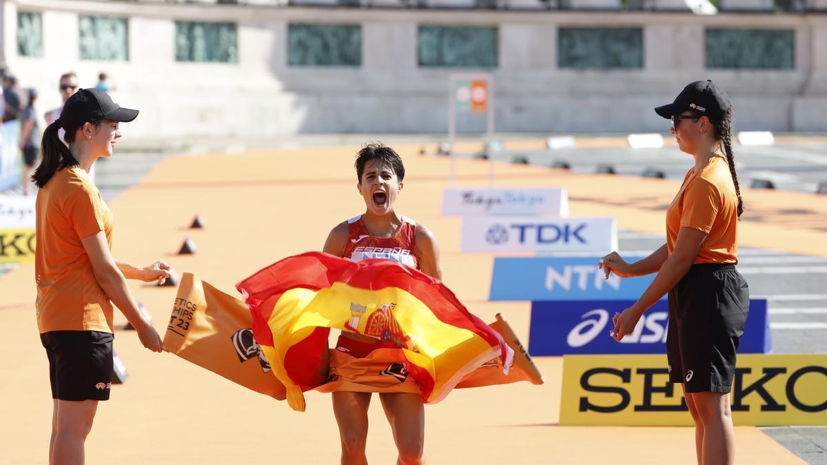 María Pérez, ganadora de los 35 km marcha en el Mundial de Budapest