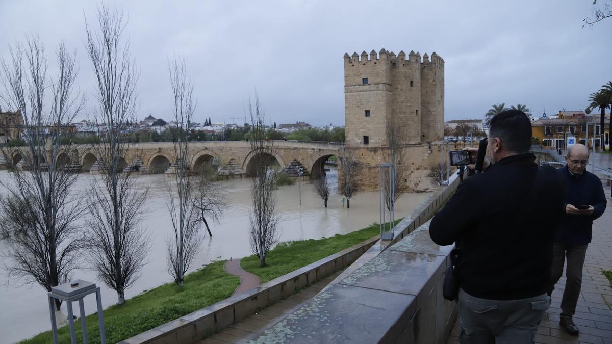 El río Guadalquivir se desborda a su paso por Córdoba