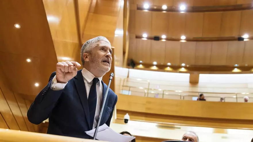 El ministro Marlaska habla del tiroteo de Plasencia y los efectivos de la Policía Nacional en el Senado