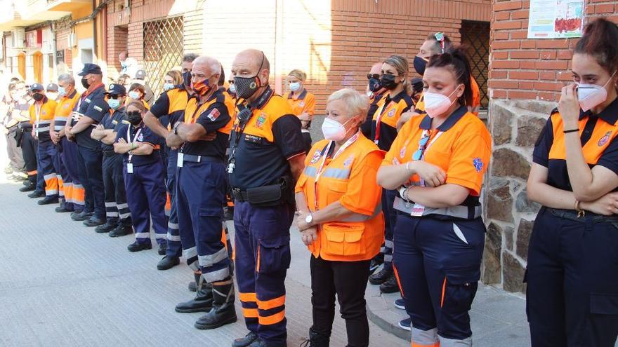 Minuto de silencio por la joven fallecida.