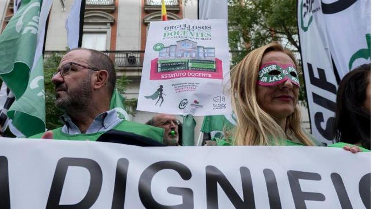 Manifestación de profesores de toda España, convocada en Madrid por el sindicato CSIF en octubre.