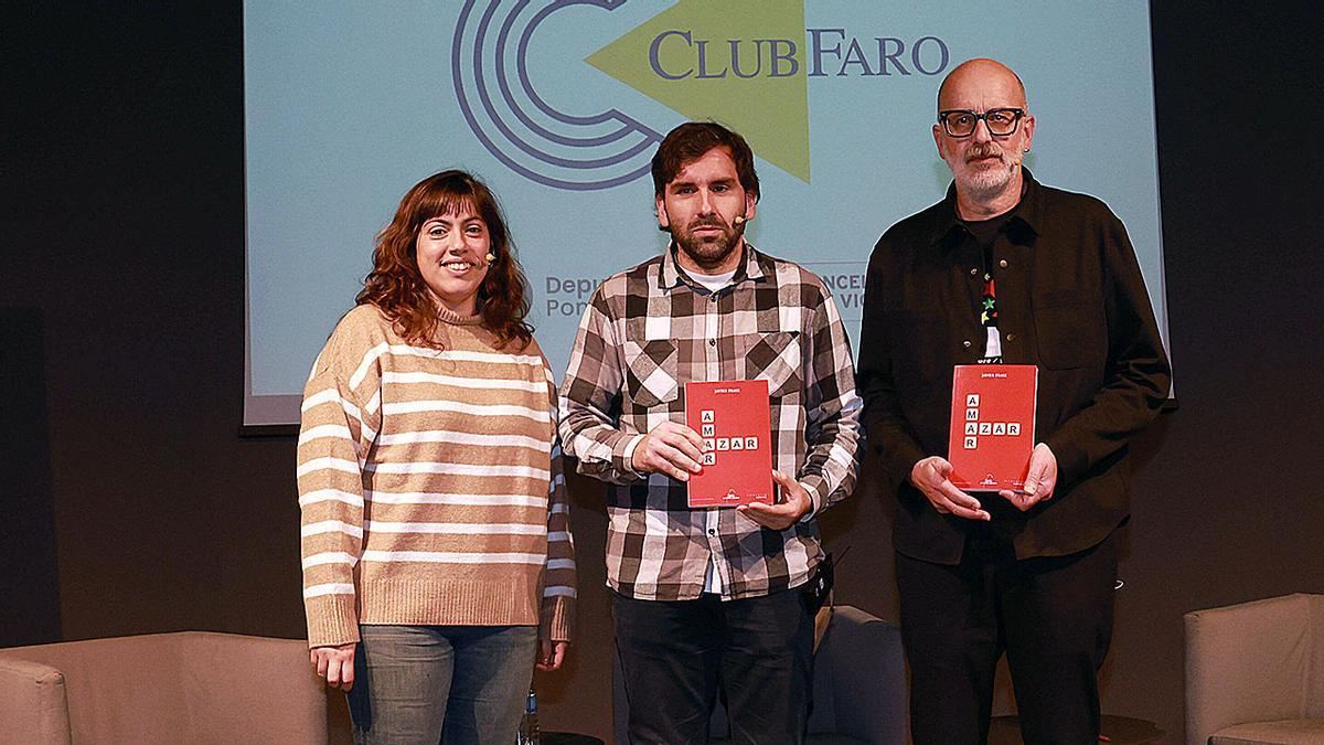 Carolina Sertal, Javier Fraiz e Marcos Calveiro.