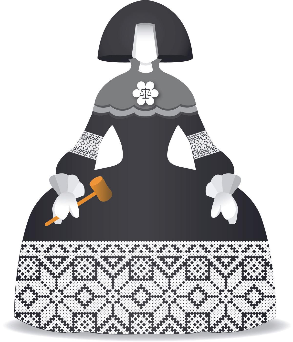 Ilustración sobre la mujer en la Justicia
