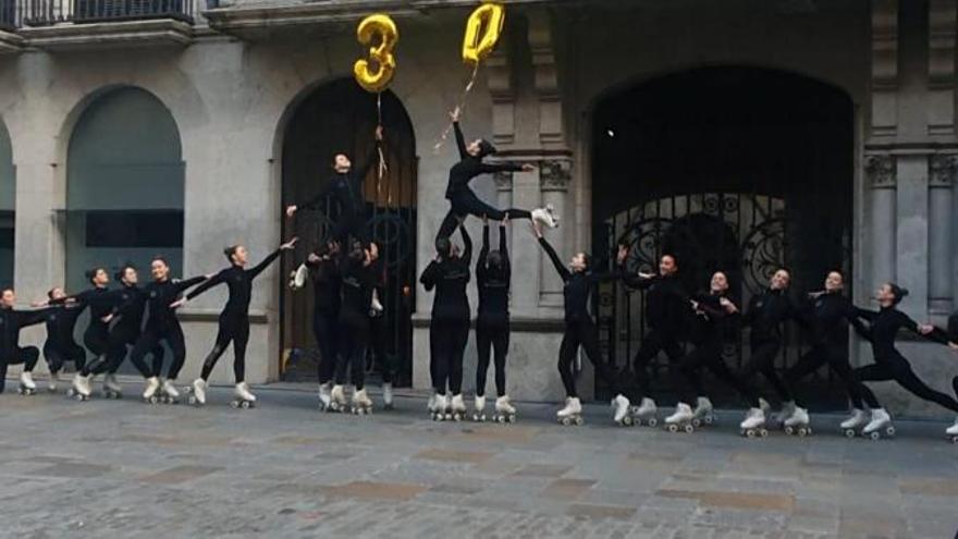 Exhibició de les patinadores del CPA Girona