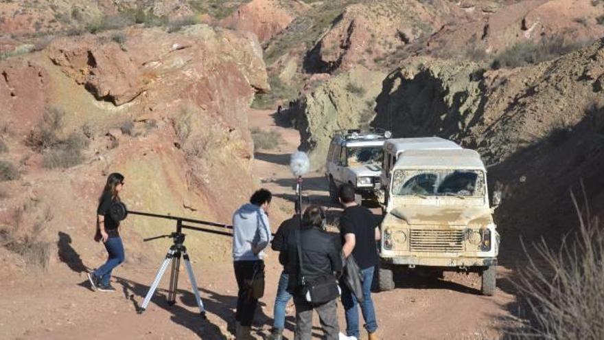 Rodaje en las inmediaciones del Pantano de Elche