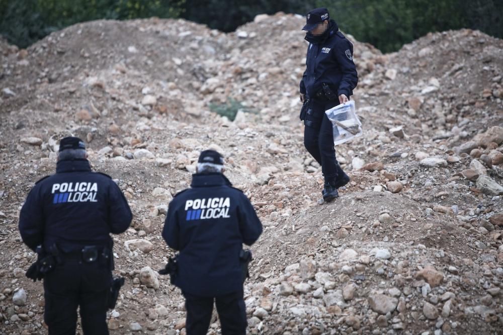 Unos niños encuentran huesos humanos en un descampado de Palma