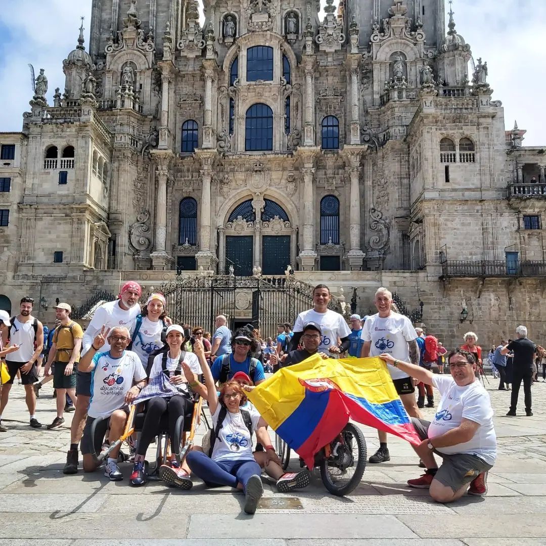 Pequeno, en Santiago con Discamino.