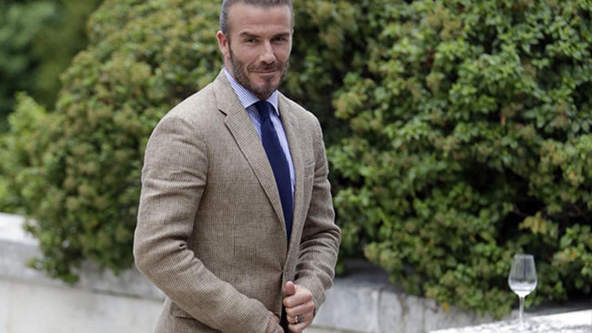 David Beckham en Madrid en la presentación de Biotherm homme