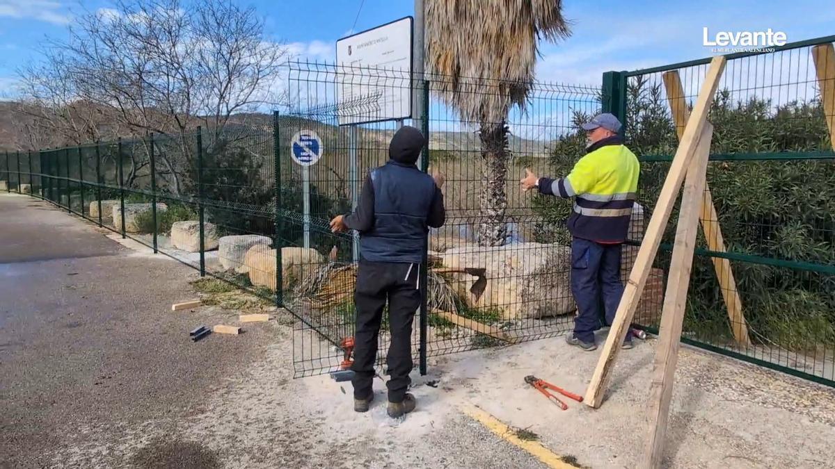 La CHJ instala una valla para controlar el aforo de l'Assut de Antella en verano