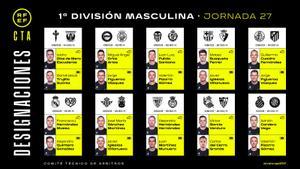 Estos son los árbitros designados para la jornada 27 de La Liga